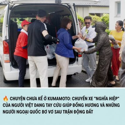 Hiệp hội người Việt tại Kumamoto hỗ trợ người nước ngoài gặp khó khăn sau động đất ở Nhật Bản